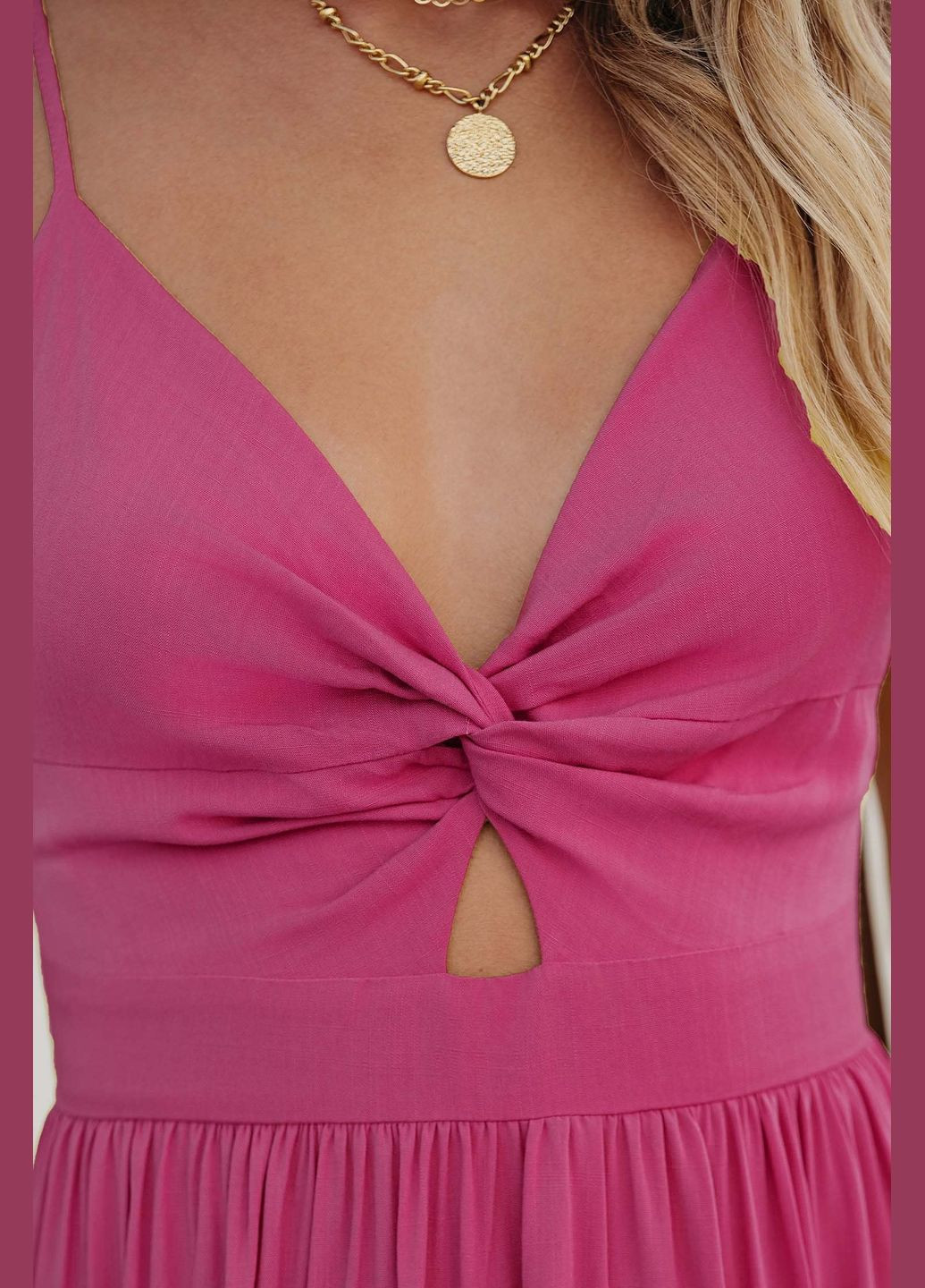 Фуксинова (кольору Фукія) повсякденний плаття, сукня CUPSHE однотонна