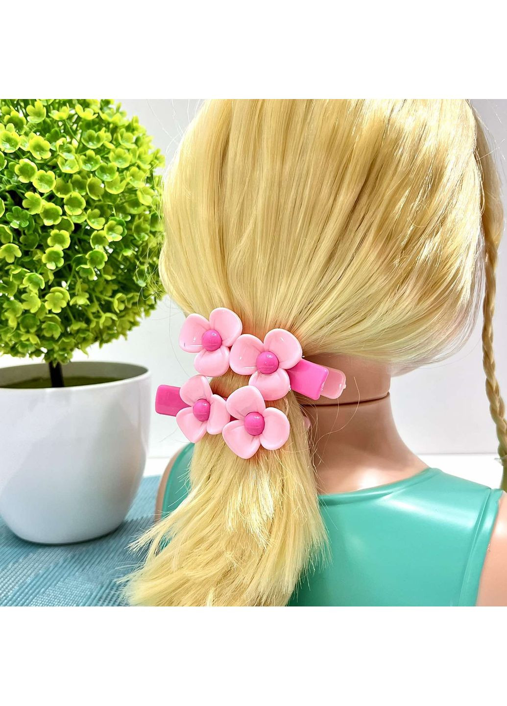 Кукла-манекен для девочки Голова для причесок с аксессуарами бигуди резинки расческа Вид 2 (YM25-2B-С) No Brand (350936082)