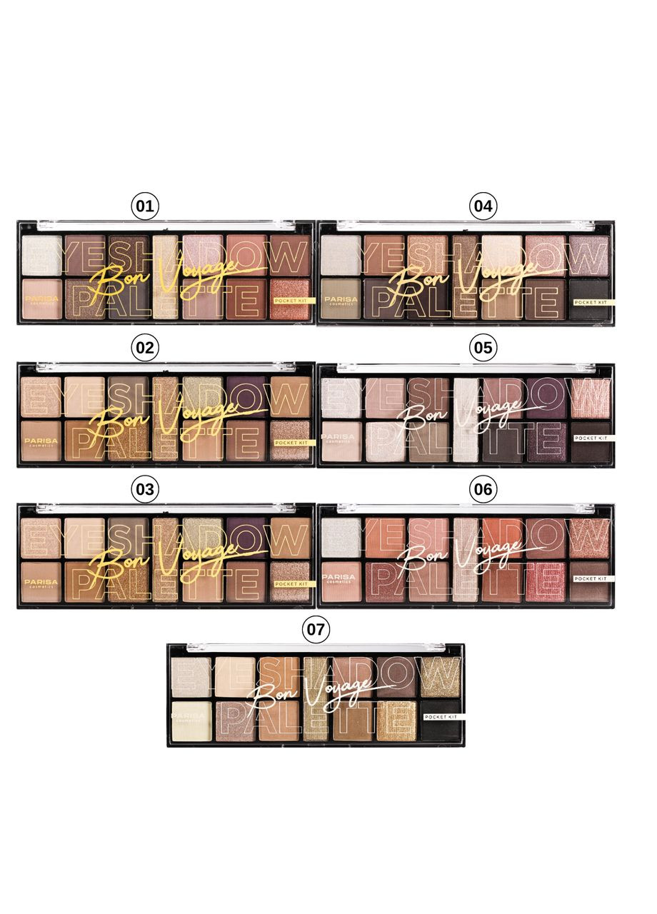 Палетка теней для век 13 оттенков Bon Voyage №05 Parisa Cosmetics (362093192)