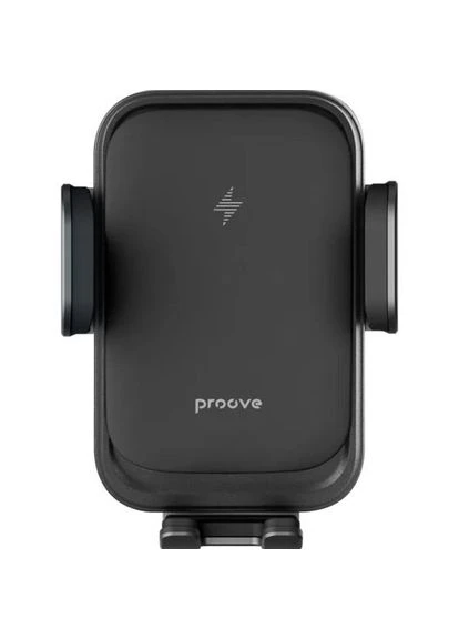 Автодержатель с беспроводной зарядкой Nitro Charge 15W Matte Black (WHNC15002005) [166255] Proove (399534598)