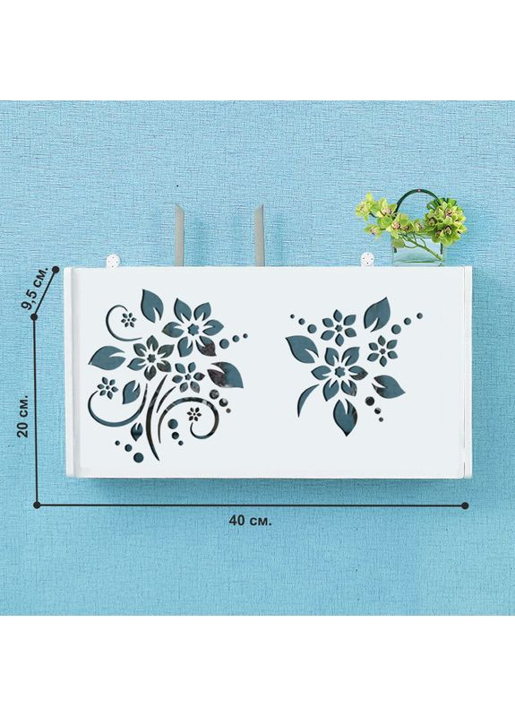 Настенная коробка для роутера Wi-Fi Полка Цветы Comod (367983205)