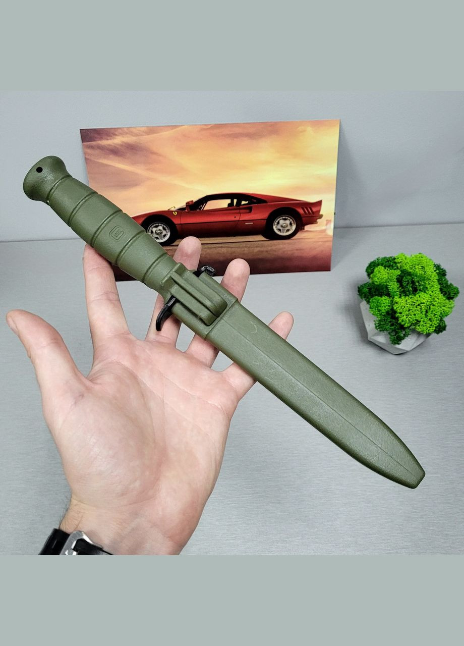 Военный австрийский нож Glock FM81 с гравировкой с фиксированным клинком с ножнами (хаки) арт.63901 Grand Way (370169229)