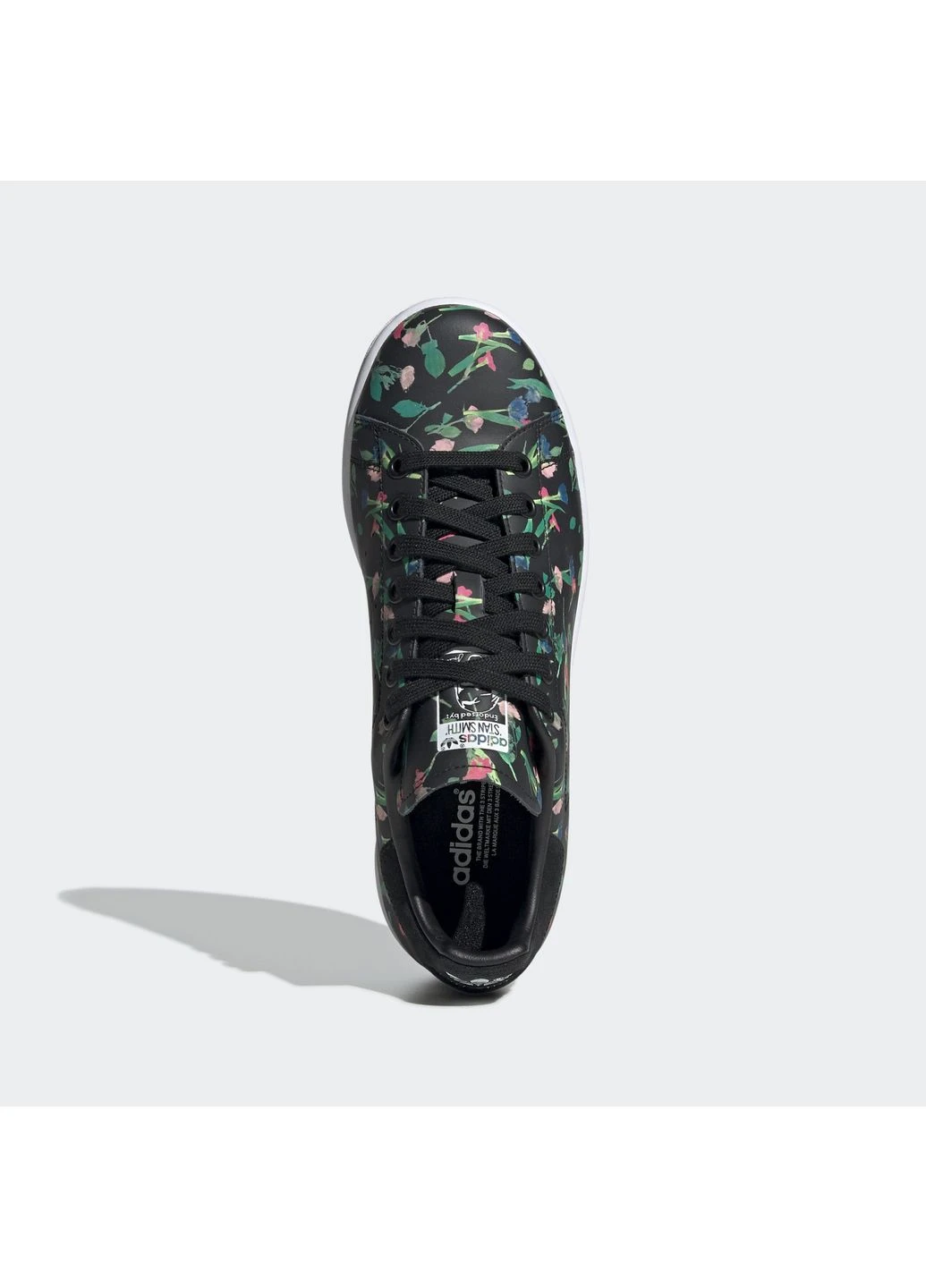 Кроссовки Stan Smith Wmns Black Floral EE4893 adidas чёрные всесезоны (398057529)