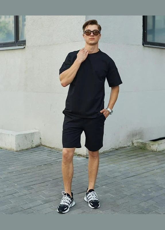 Мужской летний костюм черный No Brand (353848664)