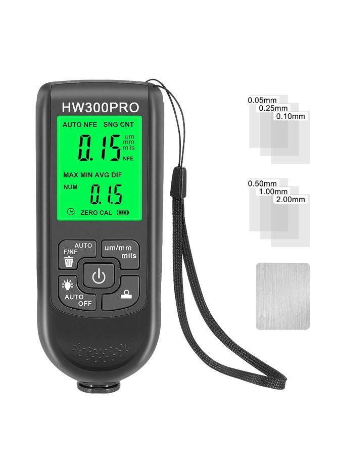 Цифровий товщиномір автомобільної фарби, покриття VKTECH HW-300PRO Чорний No Brand (300577694)