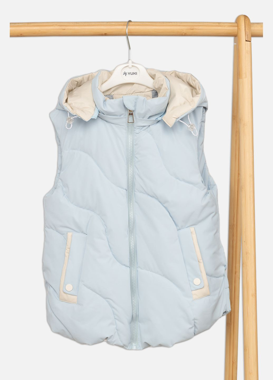 Жилет утеплений для дівчинки колір блакитний ЦБ-00269466 JPLT (322503022)