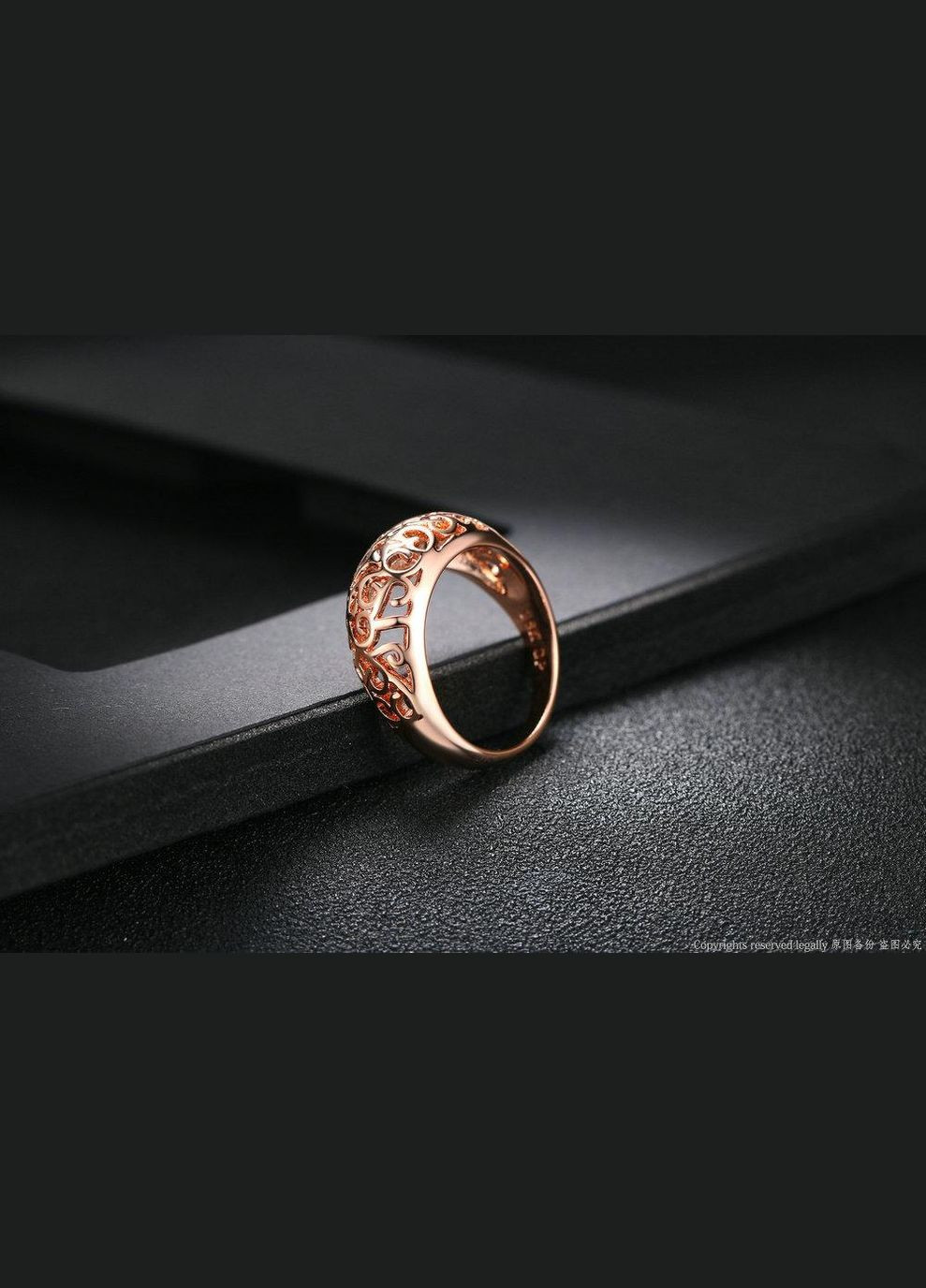 Кільце жіноче "Квіточки" ажурна. Розміри Рожева позолота 18К. Ювелірна біжутерія. No Brand (311222690)