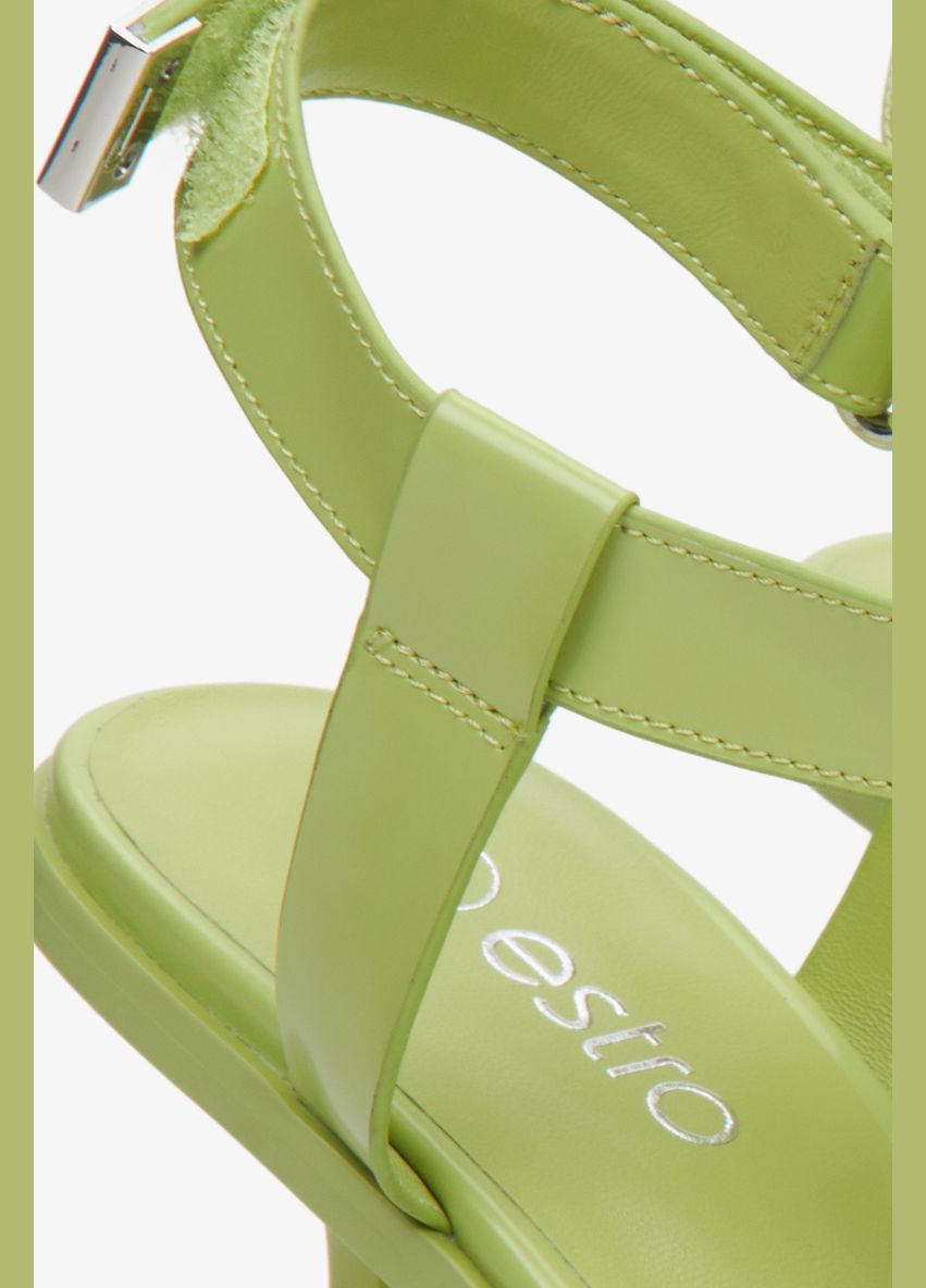 Зеленые босоножки, цвет зеленый Estro