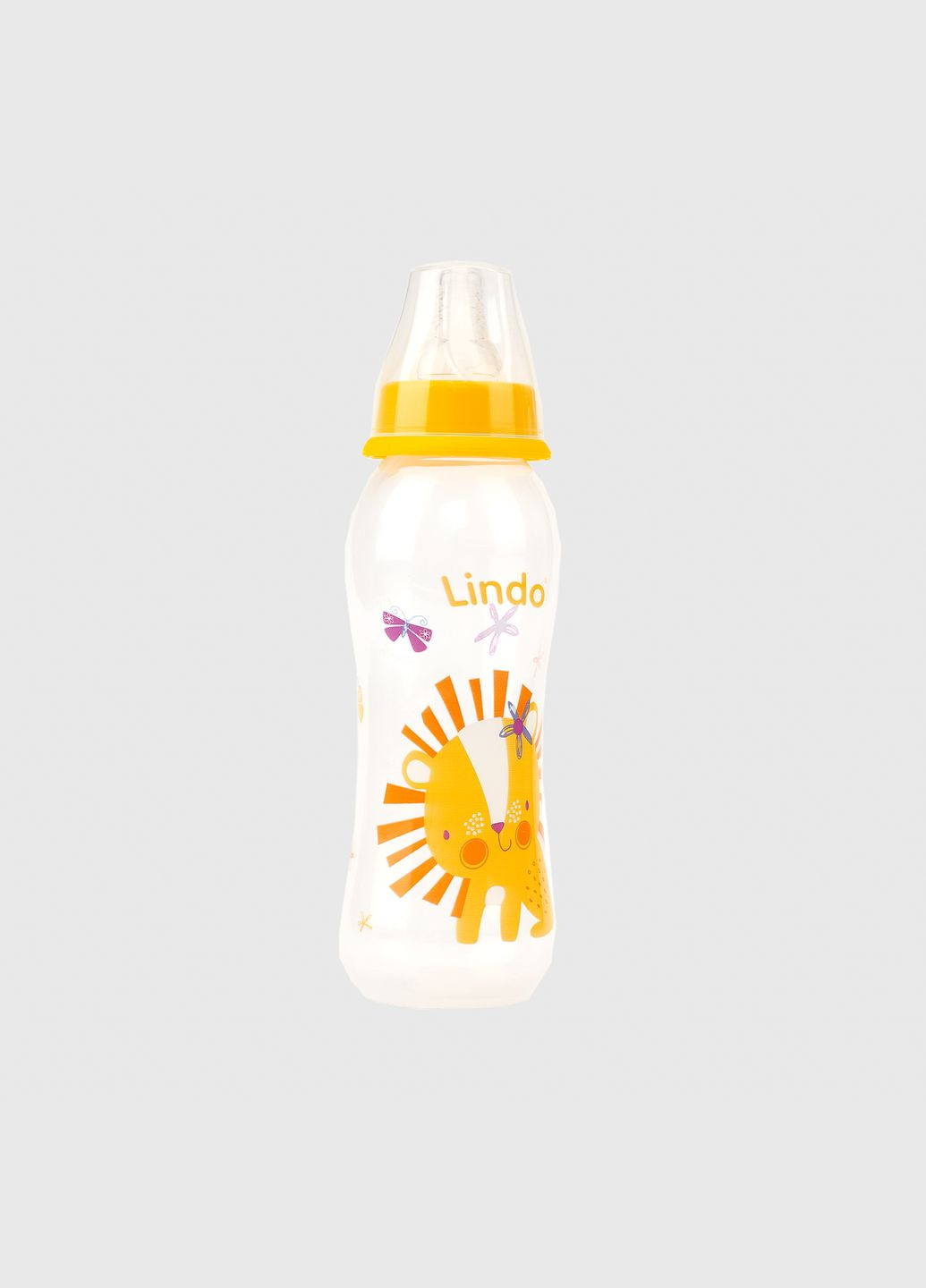 Бутылка круглая LI145 с силиконовой соской Lindo (286420653)