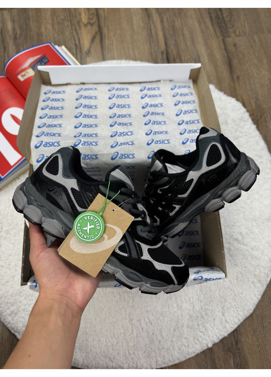 КРОСІВКИ ЖІНОЧІ ASICS GEL NYC BLACK SILVER АСІКС ГЕЛЬ НЮК No Brand чорні демісезони (368861794)