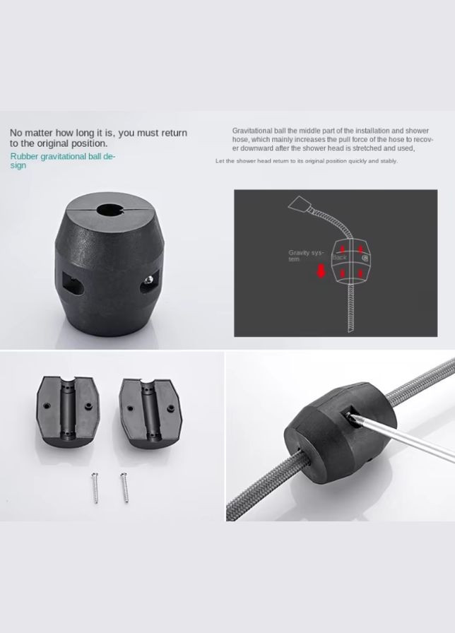 Змішувач для кухні з висувним виливом, 2 режими лійки. Чорний матовий. No Brand (319847343)