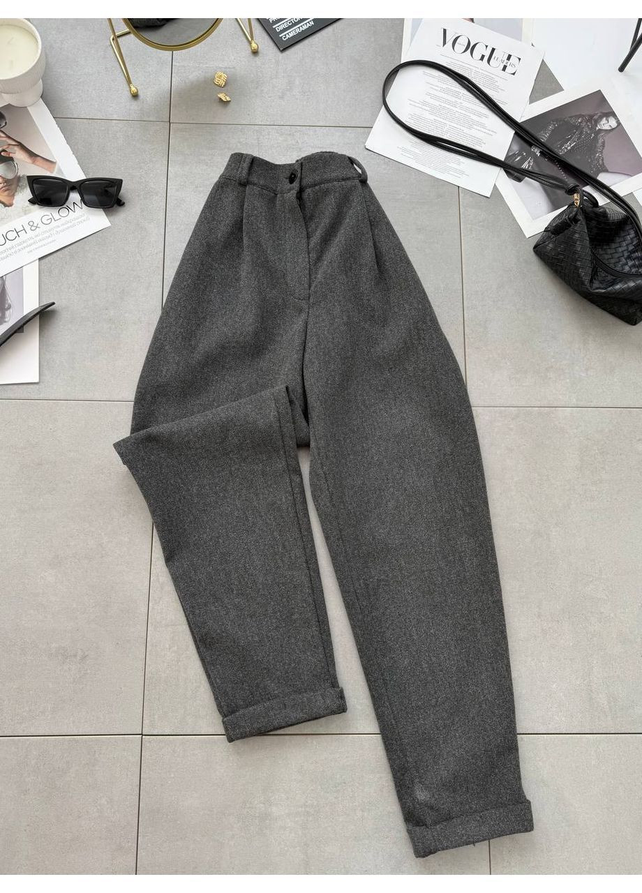 Женские брюки из шерсти с высокой талией. MonCher (366439861)