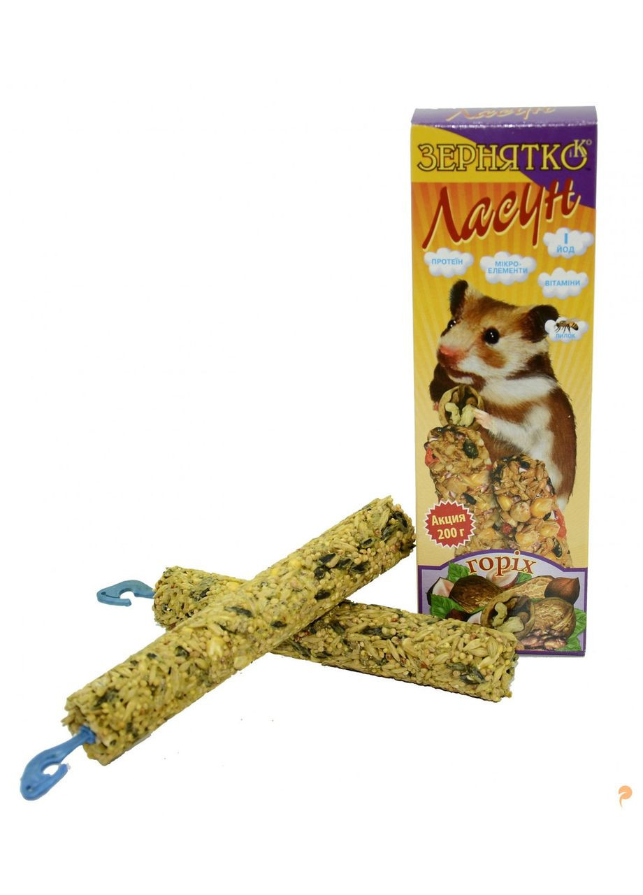 Колосок "Ласун" для гризунів (горіх) 200 гр No Brand (368709816)