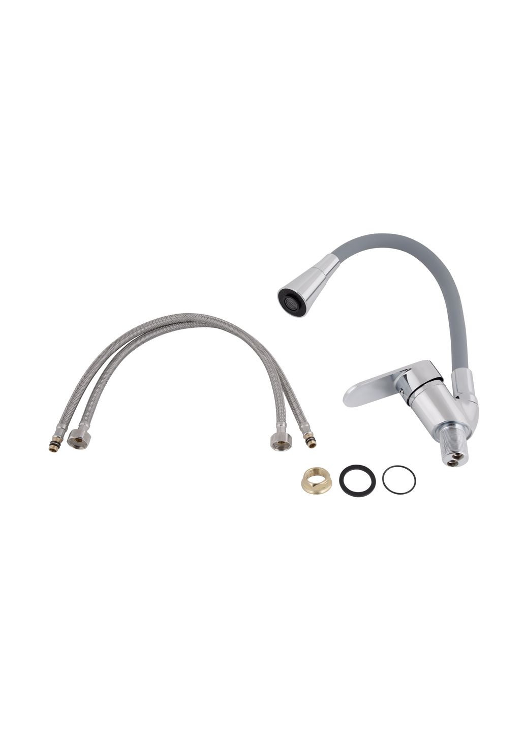 Змішувач для кухні Tani з гнучким виливом (k40) LDTAN008F3GCR39507 Chrome/Grey LIDZ 008F3 (351898530)
