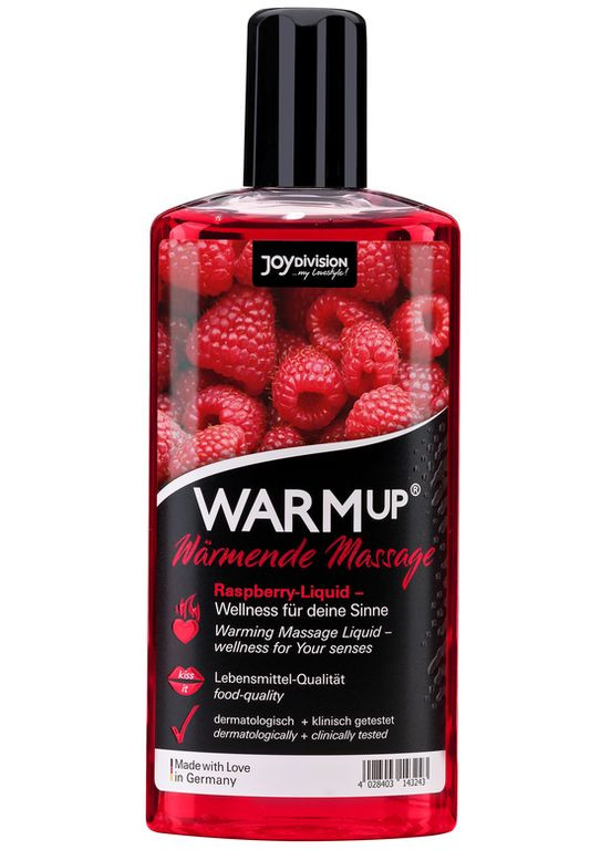 Масажна олійка з ароматом малини- WARMuр Raspberry, 150 мл - Олія з збудливим ефектом JoyDivision (320513519)