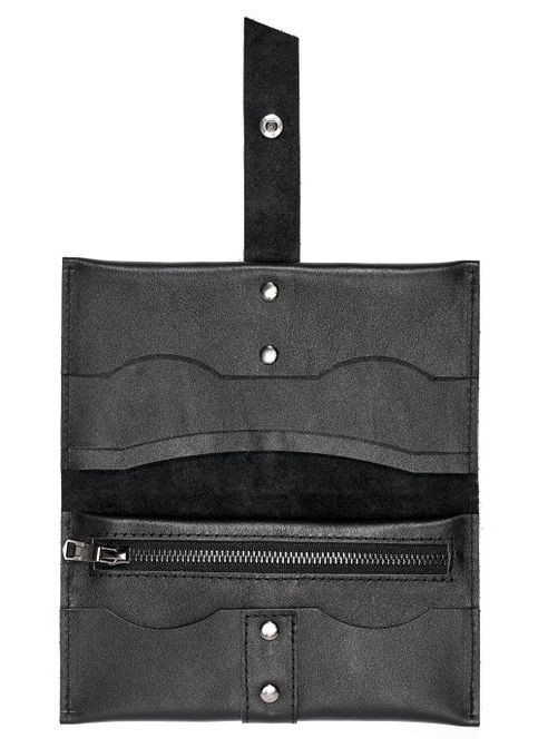 Жіночий шкіряний гаманець чорний Sambag (302747288)