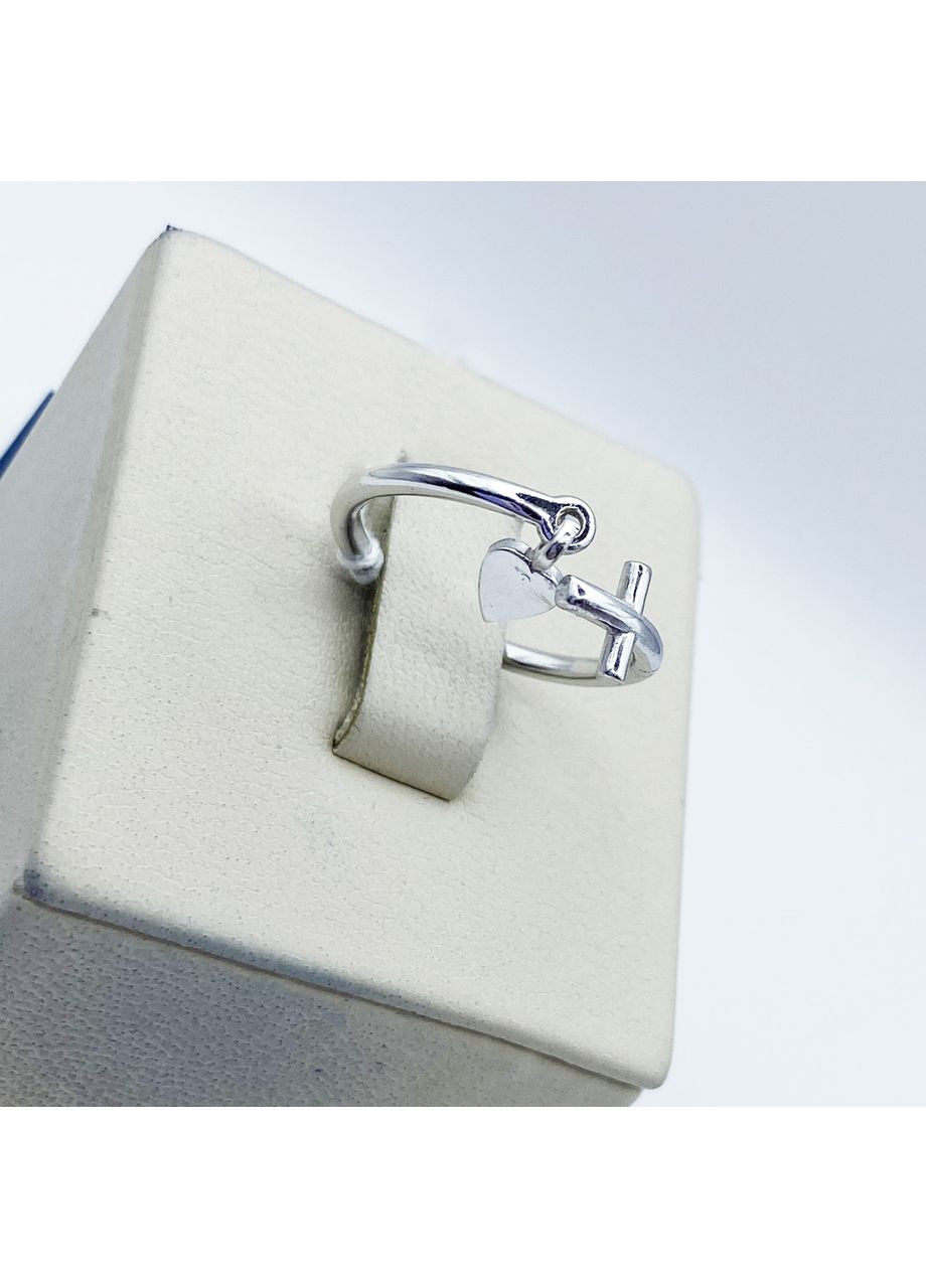 Каблучка срібна "Хрестик" 16,5 1,54 г No Brand (370142709)