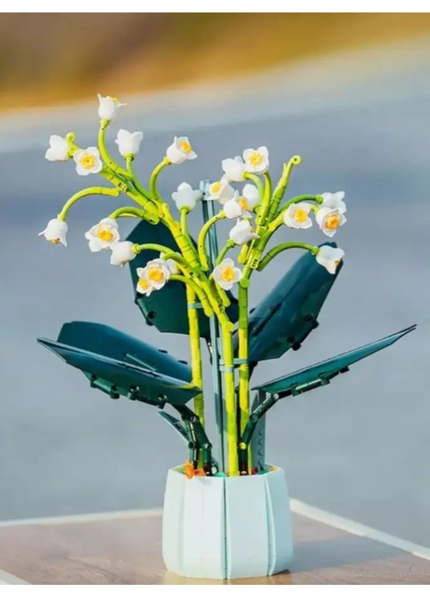 Конструктор 3D Колокольчатая Орхидея, 610 деталей, пластиковый, для развития, творчества и декора комнаты No Brand (364191402)