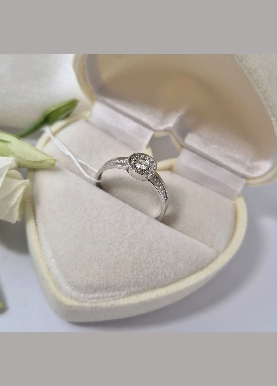 Серебряное кольцо с Белыми Камнями размер серебро 925 пробы Родированное 1601к 1.77г No Brand (322640909)