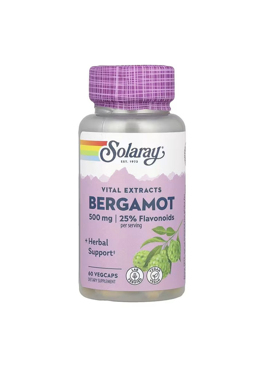 Bergamot Advanced Formula 500mg - 60 vcaps Solaray (369399718)