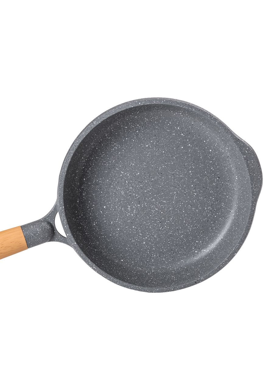 Алюминиевая сковорода 1,8 л с мраморным антипригарным покрытием Ø 24 см серая HP-4-423G MGC (370800729)