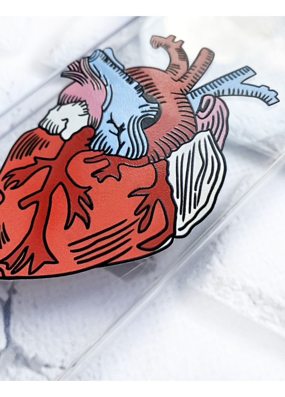 Прозорий чохол із захистом камер на iPhone 15 Plus:: Серце анатомічне (принт 250) Creative (360688452)