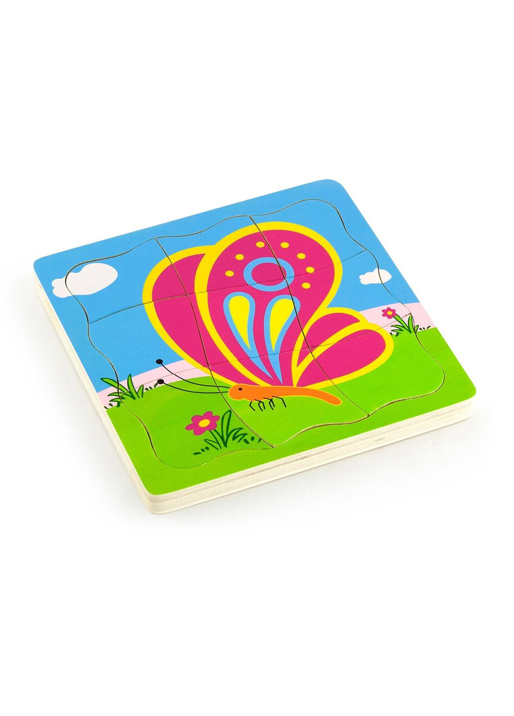 Деревянный многослойный пазл Бабочка (59517VG) Viga Toys (339782892)