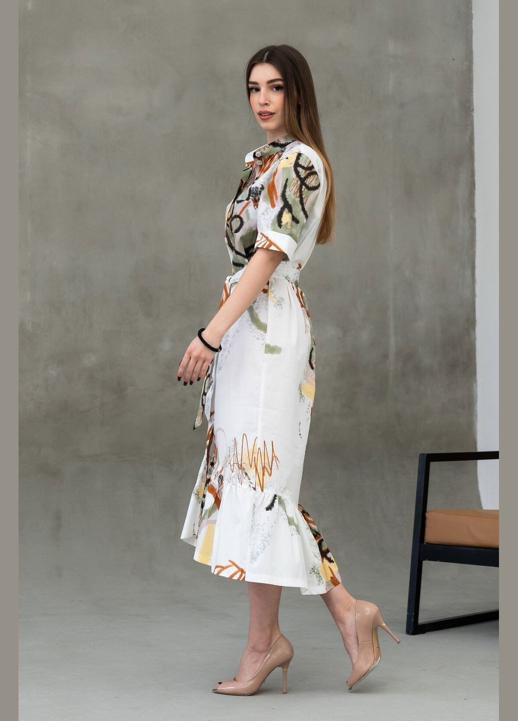 Білий кежуал, святковий, ділова сукня ри мари лусія ск 0224 сукня-сорочка RiMari