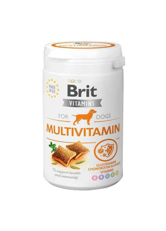 Жувальні ласощі з хондроїтином і глюкозаміном для собак Vitamins Multivitamin for Dogs - 150 г Brit (328439783)