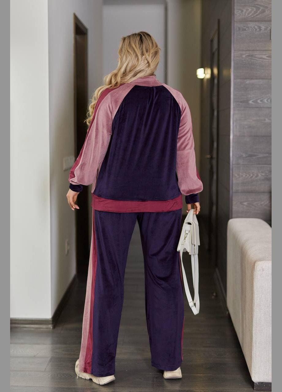 Женский велюровый спортивный костюм бежевого цвета New Trend (331869987)