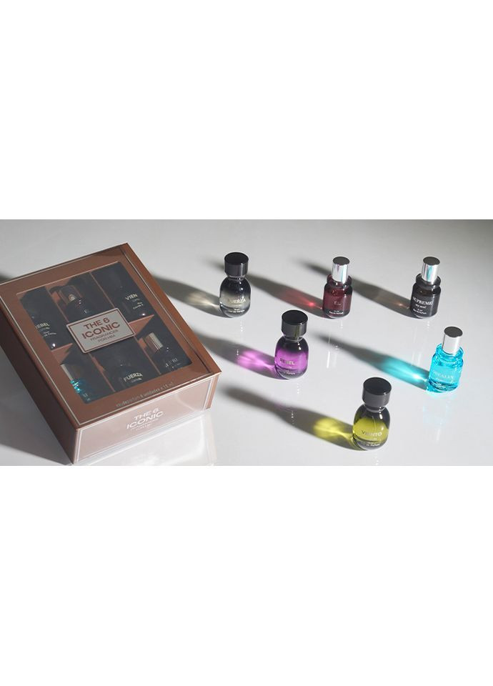 Подарунковий набір чоловічих ароматів у міні-версіях The 6 Iconic, 6 флаконів по 15 мл Deliplus (367089355)