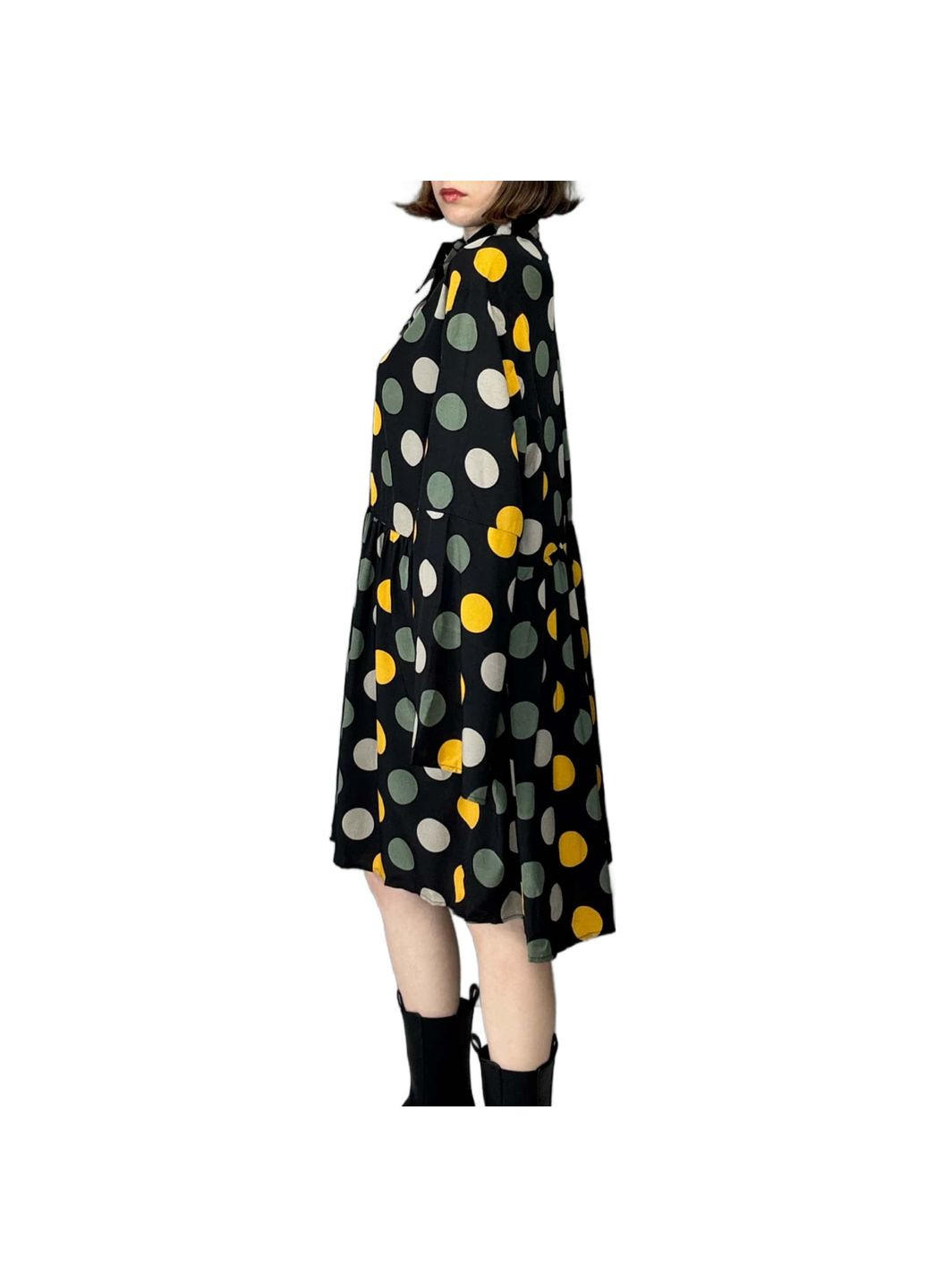 Чорна сукня вільного крою весняно-літня SHEIN