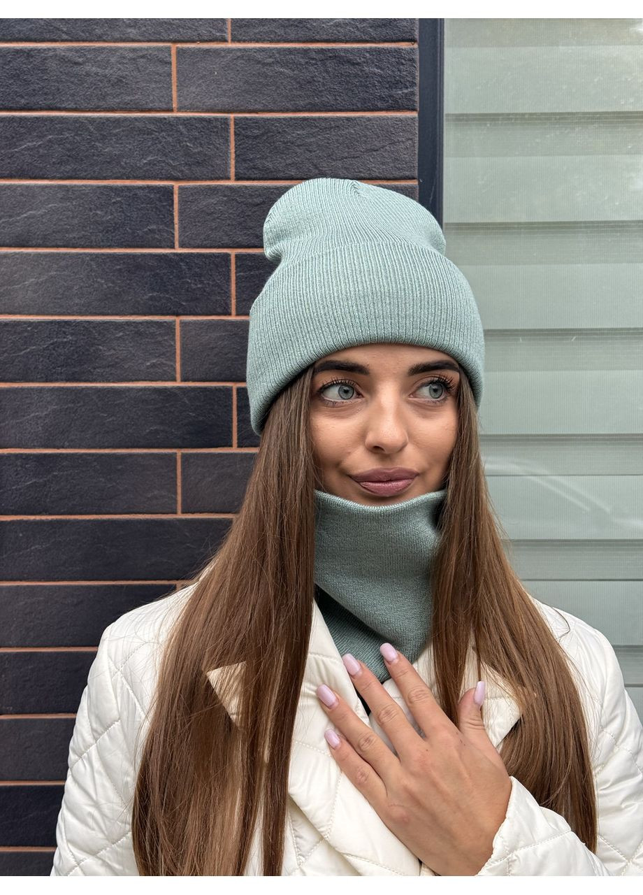 Базова молодіжна шапка-лопата жіноча синя STD (365811927)