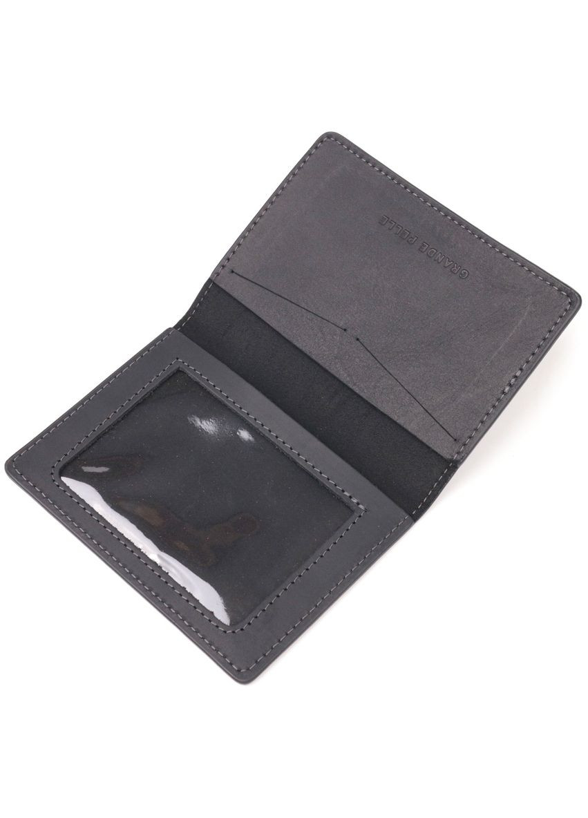 Обложка из винтажной кожи на военный билет Слава ЗСУ 16750 Черная Grande Pelle (297129787)