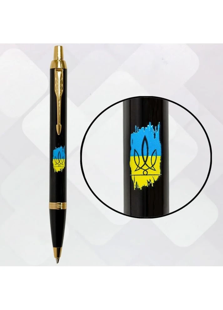Ручка кулькова IM 17 UKRAINE Black GT BP Тризуб 22032_T1026u Parker (361448131)