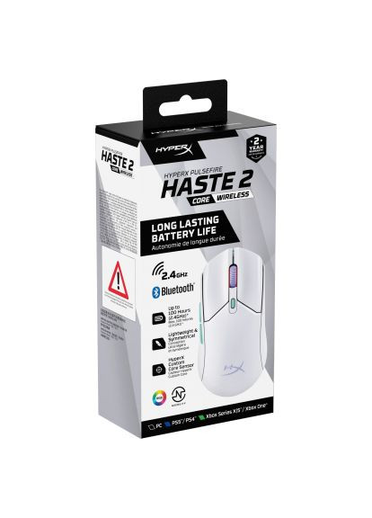 Мишка (8R2E7AA) HyperX Pulsefire Haste 2 Core Wireless White (366690429)
