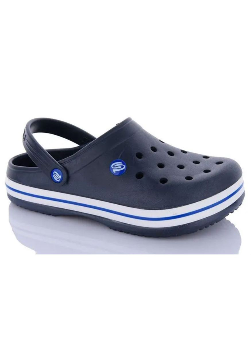 Мужские кроксы синие сабо "прогресс" с большими дырами crocs мужские летние Progres (335053114)