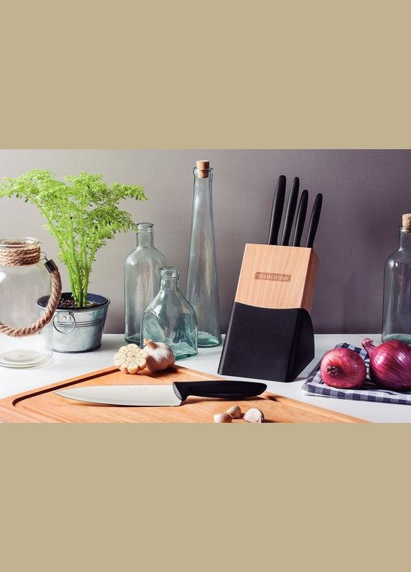 Набір ножів Plenus black, 6 предметів Tramontina комбінований,