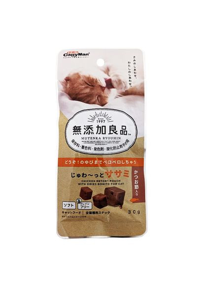 Лакомство для котов Chicken Bonito кубики с курицей и макрелью 30 г (4976555821222) CattyMan (307794759)