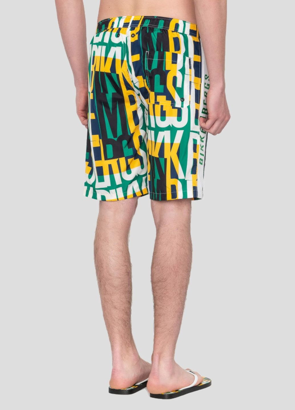 Зеленые пляжные шорты с логотипом Dirk Bikkembergs (292012600)