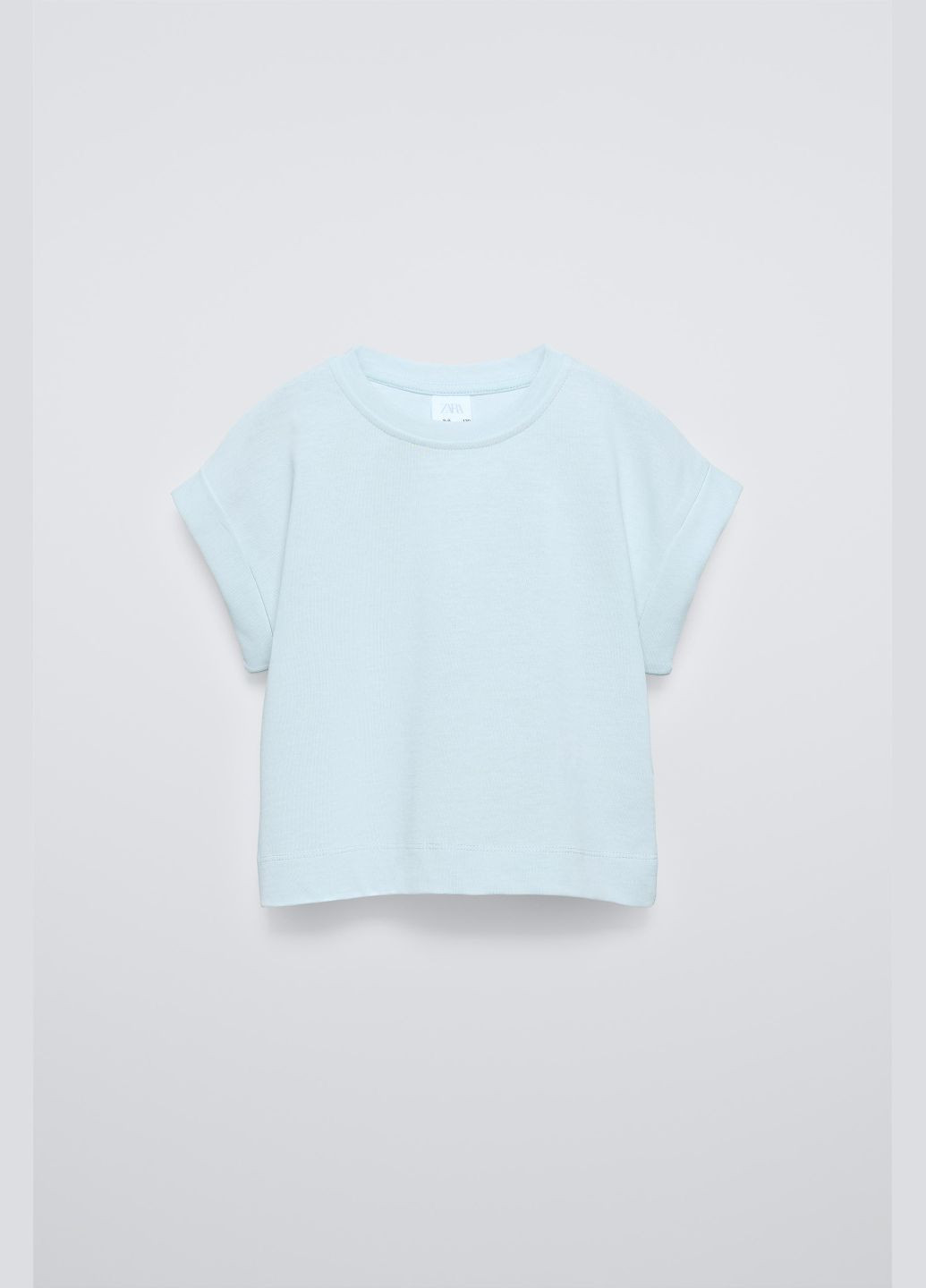 Світло-блакитна демісезонна базова блакитна футболка Zara футболка базова