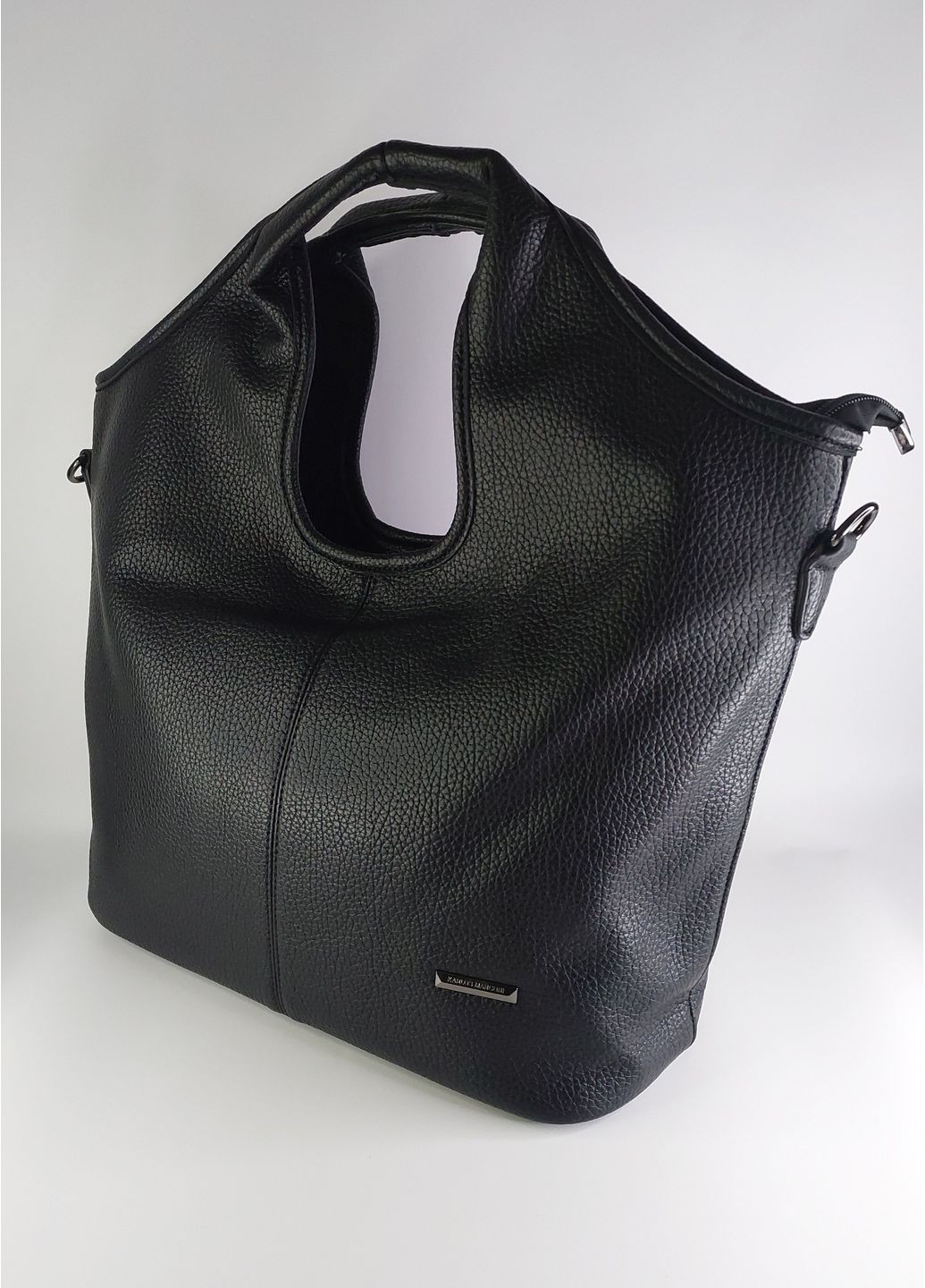 Женская стильная сумка с двумя ручками большая черная Karlos Marconi (357437600)