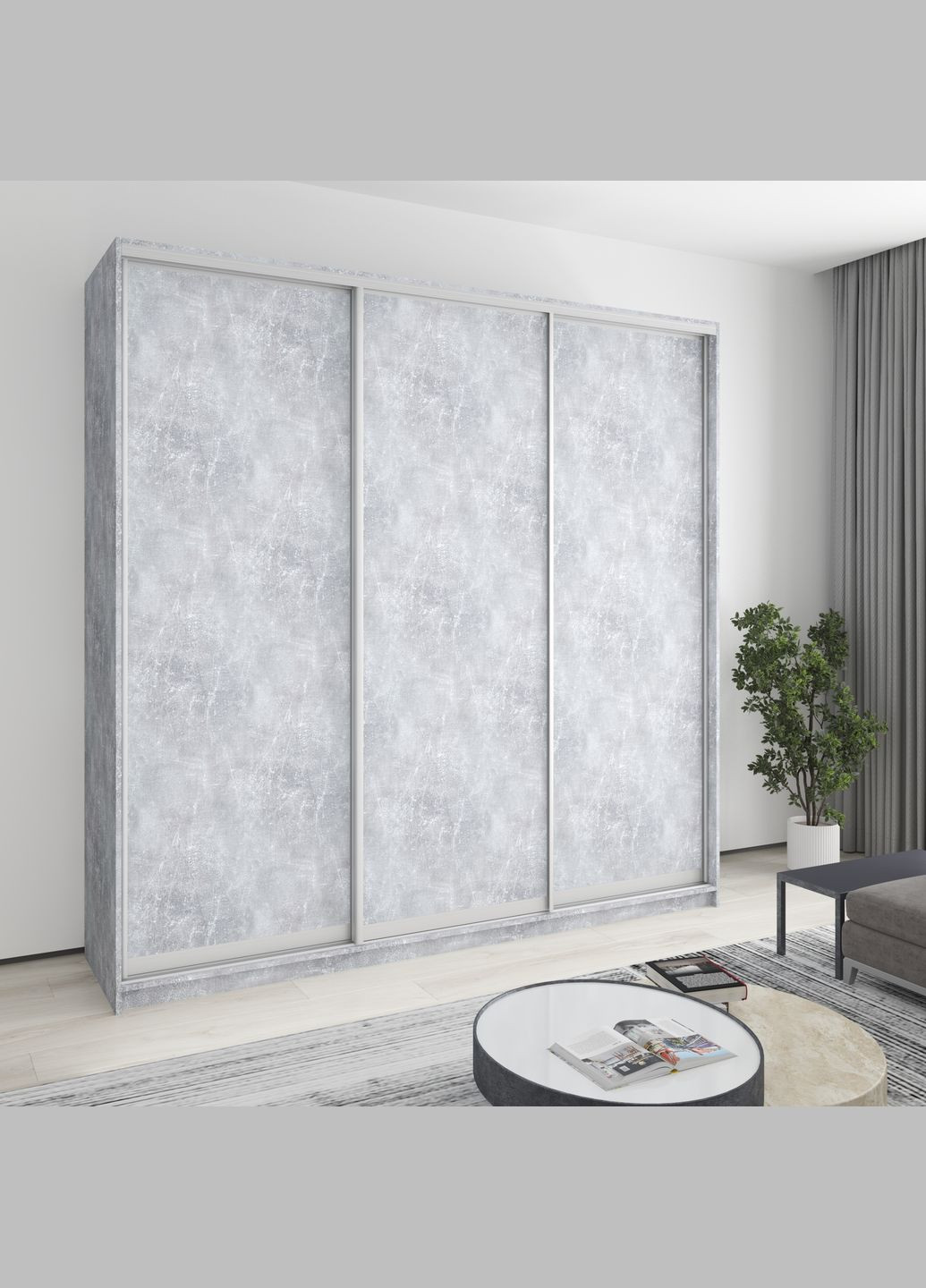 Шкаф-купе трехдверный Комбо AL 3ДСП 240x60x240 см (MBS-2082) MebelStar (346288445)