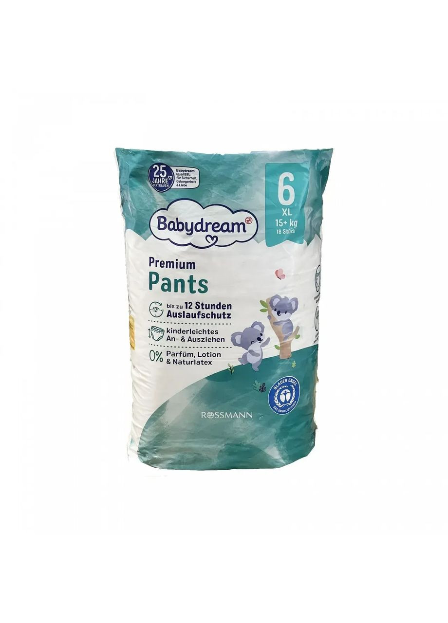 Підгузки-трусики Premium Pants 6 (від 15 кг), 18 шт. Babydream (370161689)
