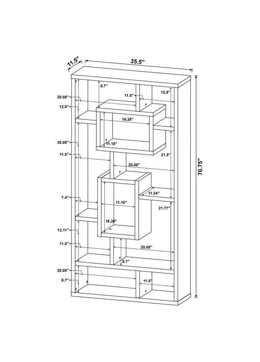 Стелаж кухонний з дерева Еметсі сієна (СТА-020405) No Brand (327869056)