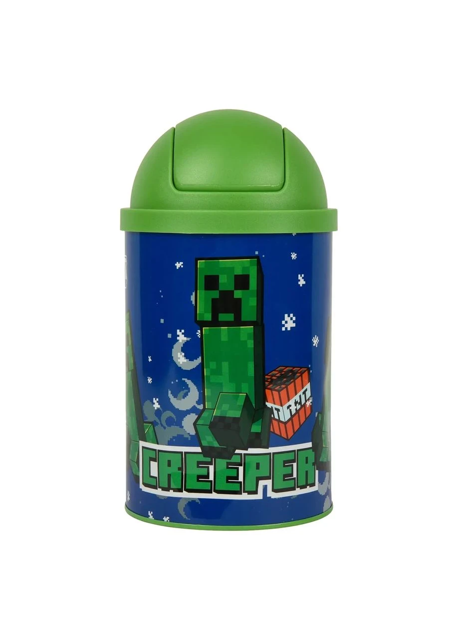 Настільний контейнер для сміття металевий 10 х 18см Minecraft Creeper (708569) Yes (388551919)