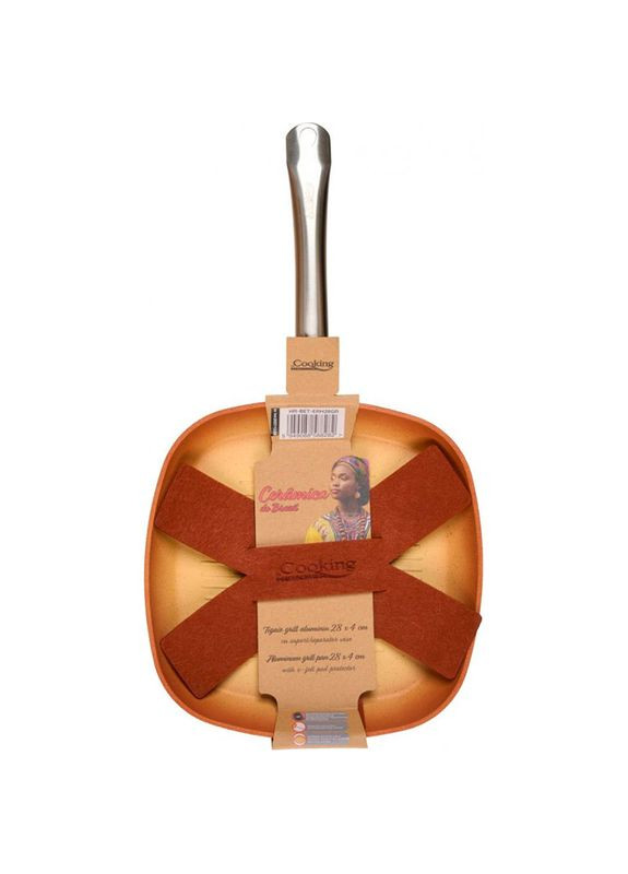 Сковорода-гриль Ceramica Do Brazil 28x28 см Sand (HR-BET-ERH28GR) HEINNER (323132938)