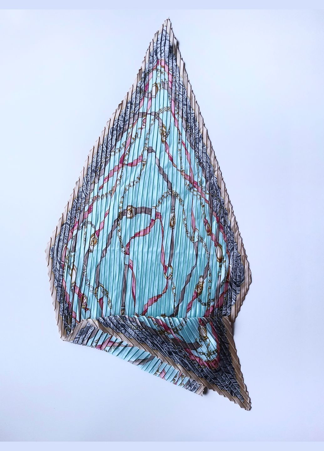 Платок жіночий на шию демісезонний пліссе в візерунок 56х56 см Zebra (279835755)