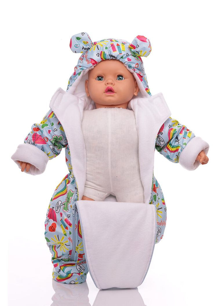 Мужчина на флисе звездочка с принтом в радугу синий 74 см (50442) BABYKROHA (315340847)