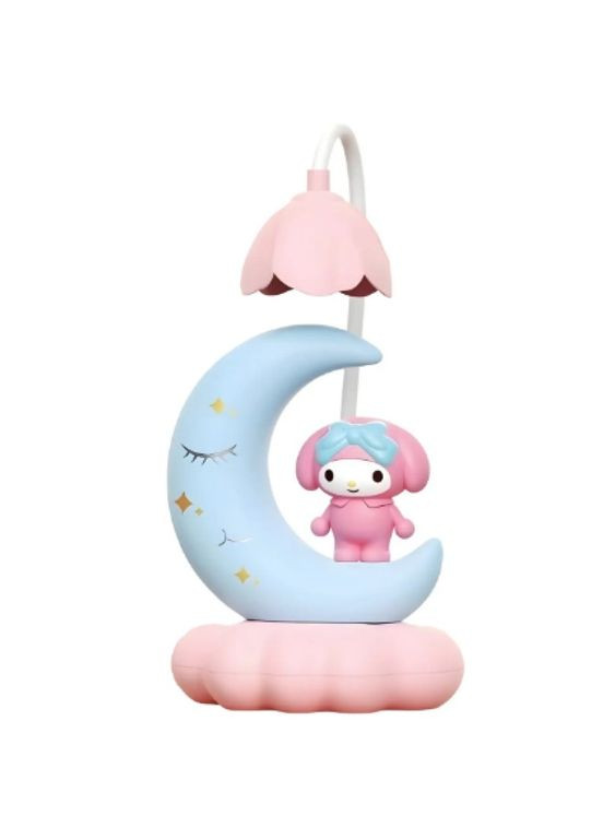 Дитяча настільна LED лампа нічник Мелоді на місяці з квіткою 17х10 см Рожева No Brand (354781157)